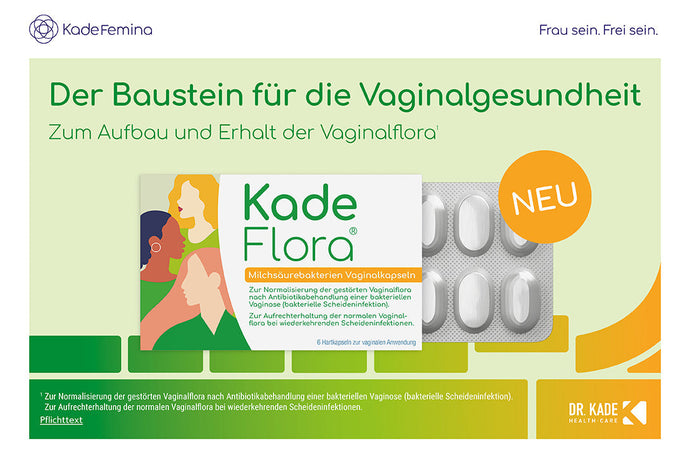 Jetzt neu: KadeFlora® Milchsäurebakterien Vaginalkapseln